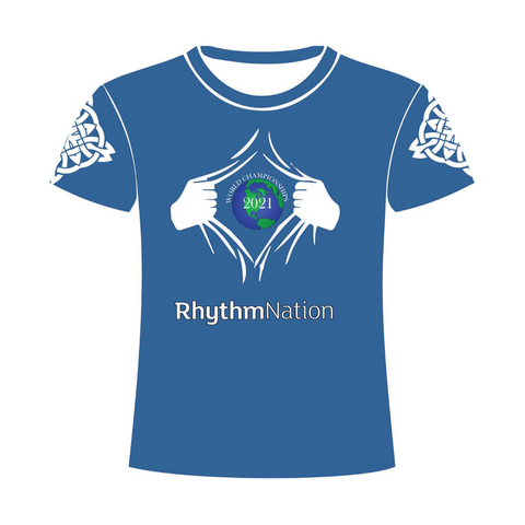 Rhythm Nation Worlds Hero Tshirt Blue