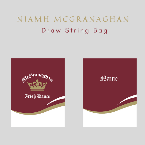 McGranaghan Irish Dance Draw String bag (for shoes or wig)