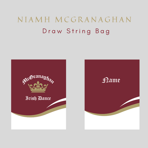 McGranaghan Irish Dance Draw String bag (for shoes or wig)