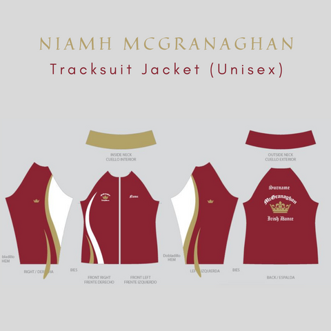 McGranaghan Irish Dance Tracksuit Jacket - Unisex Fit