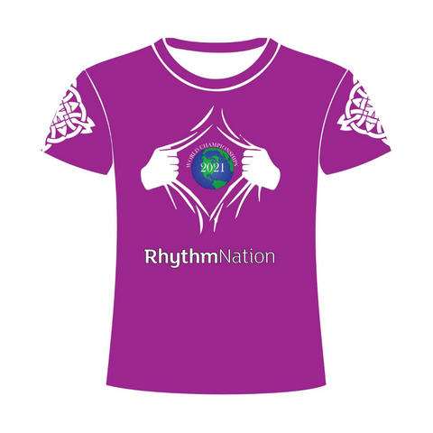 Rhythm Nation Irish Dancing Tshirt Purple