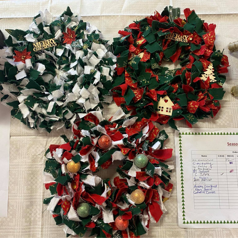 Handmade Fabric Wreath (Mixed)