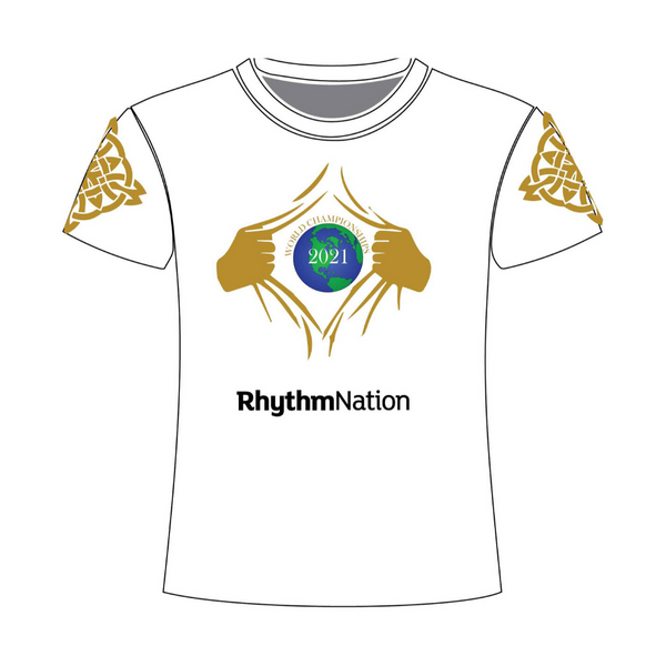 Rhythm Nation White Irish Dancing Tshirt
